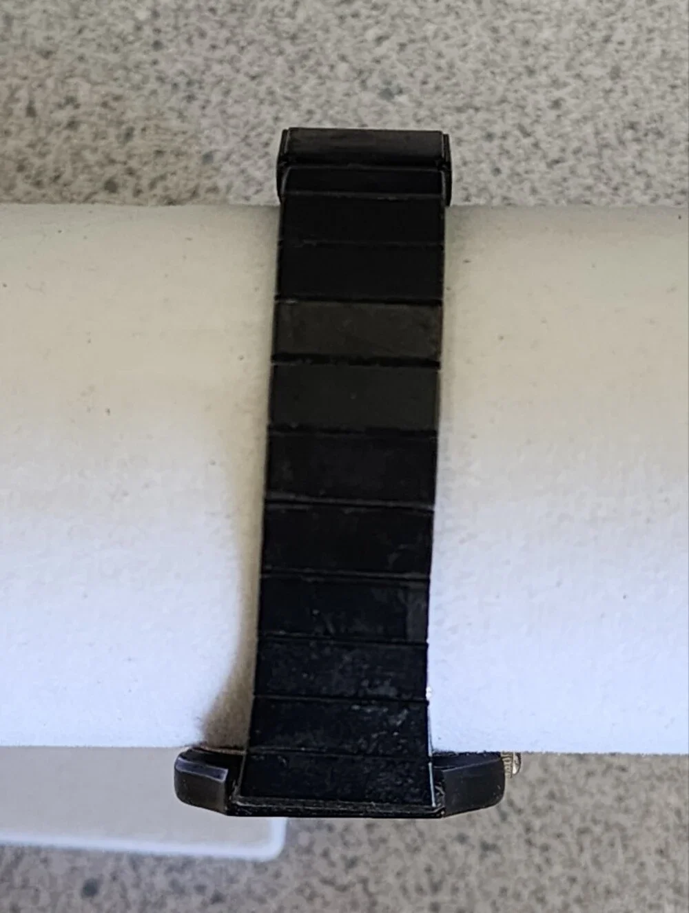 Vintage Elite Black Matte Watch Minimalist Dial Gold Tone Hands Movado Museum